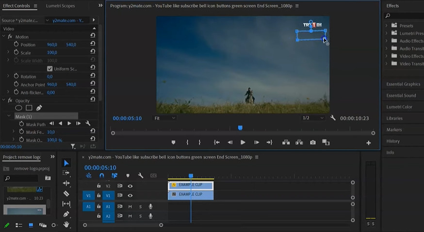 Adobe Premiere 去除水印