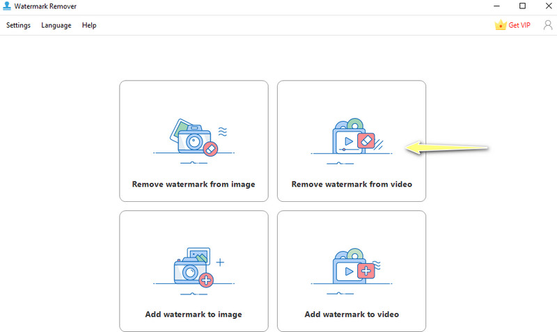 Remover a opção de marca d'água de vídeo