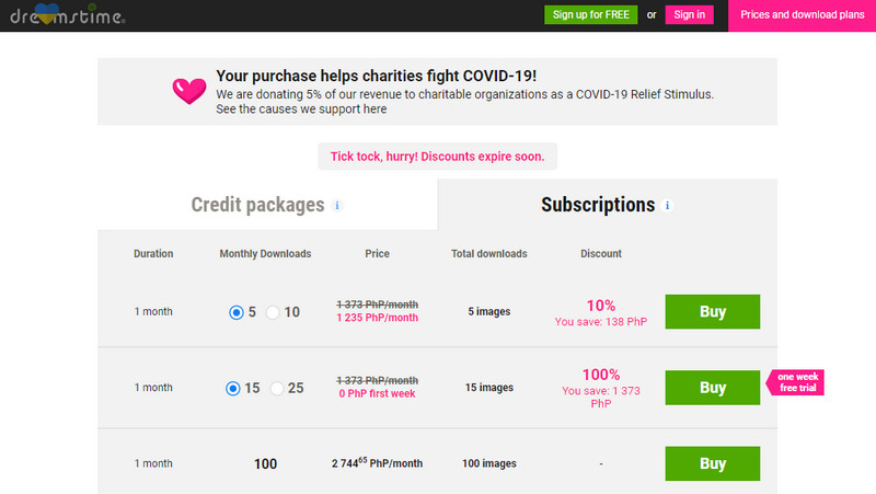 Subscriptions Plans