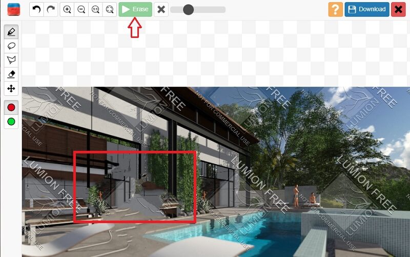 how to remove lumion logo from renderings