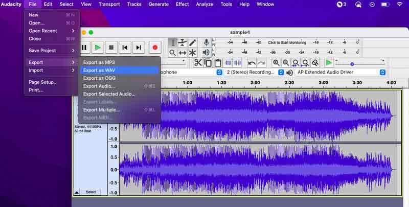 Audacity Interface