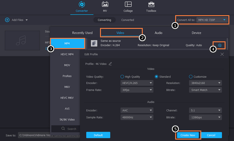 Select Output Formats