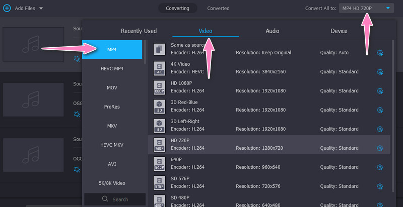 Pilih Format Output