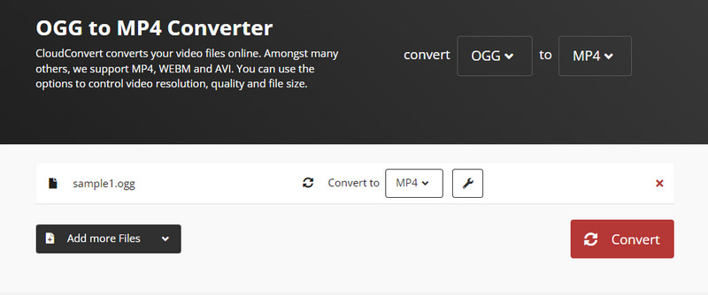 Conversie fișier CloudConvert