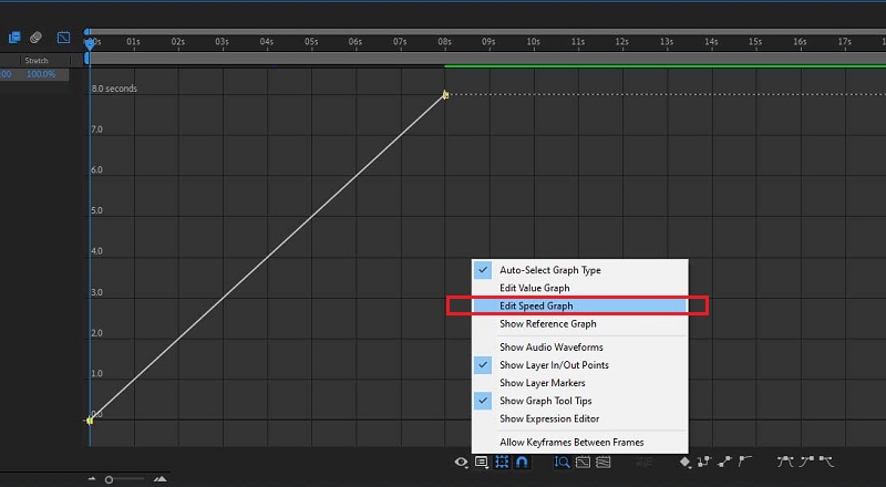 Editar gráfico de velocidade After Effects