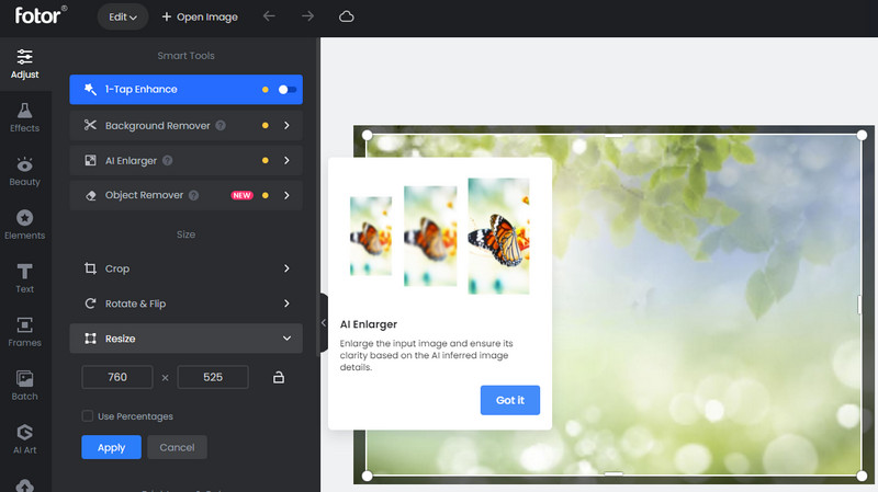 Fotor Upscale Image
