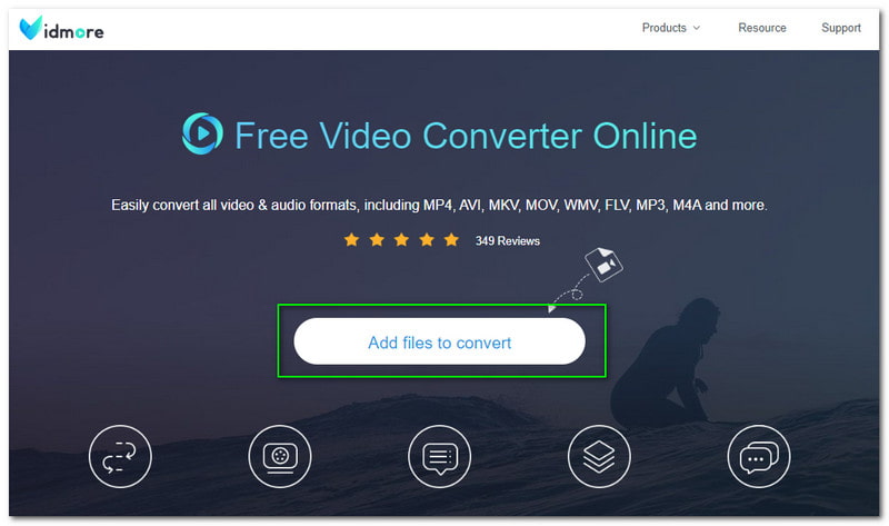 FLAC til WMV Vidmore Free Video Converter Online Legg til filer for å konvertere