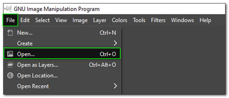 GIMP Resize an Image File Open