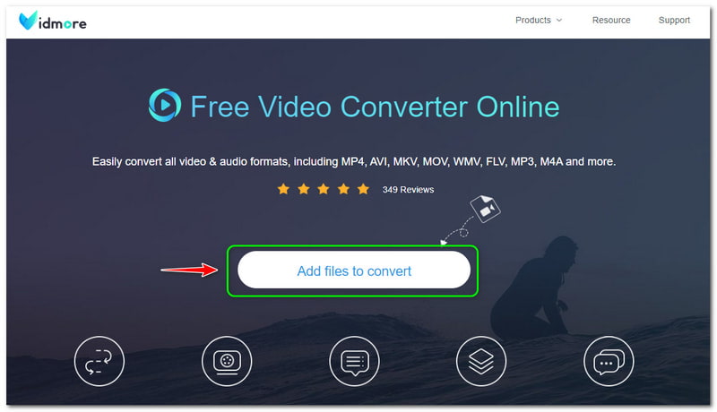 MP3 naar WMV Vidmore Gratis video-omzetter online Bestanden toevoegen om te converteren 