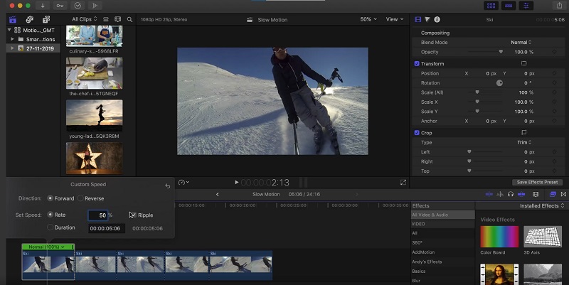 Brugerdefineret indstilling Final Cut