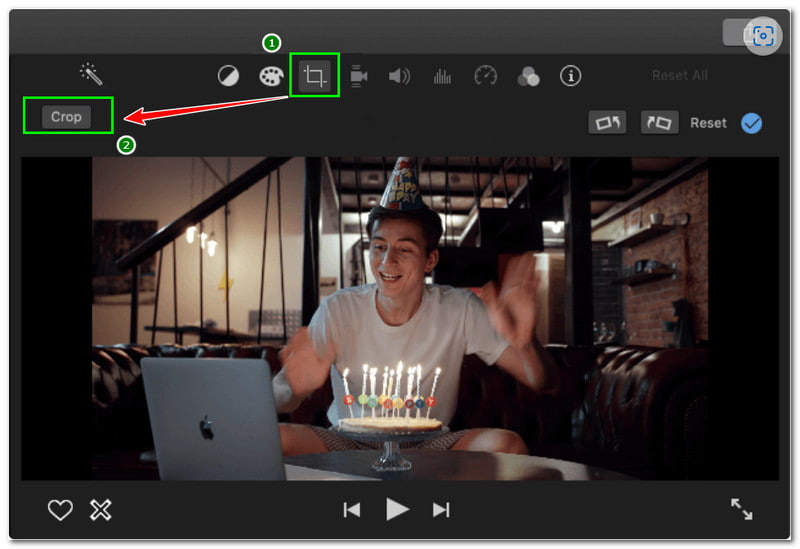 how to crop a video imovie