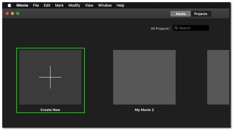 Jak przyciąć na iMovie Mac Uruchom iMovie na Macu