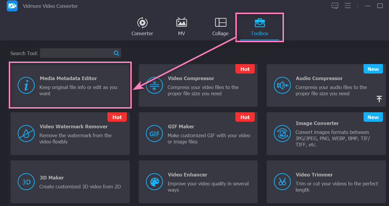 Acceso al editor de metadatos multimedia