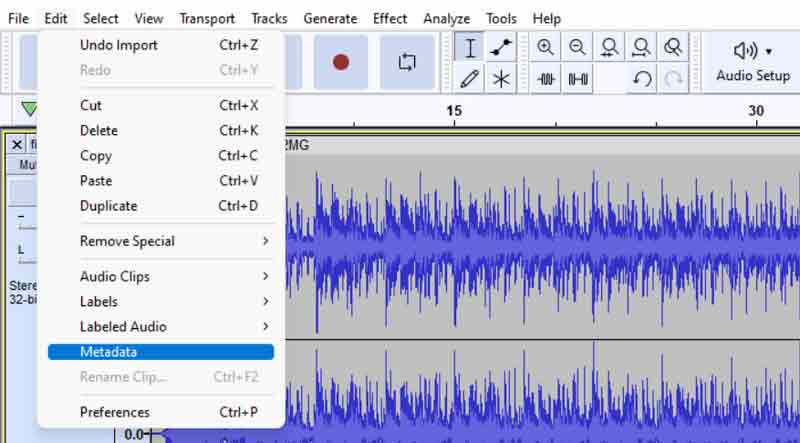 Metadata-optie