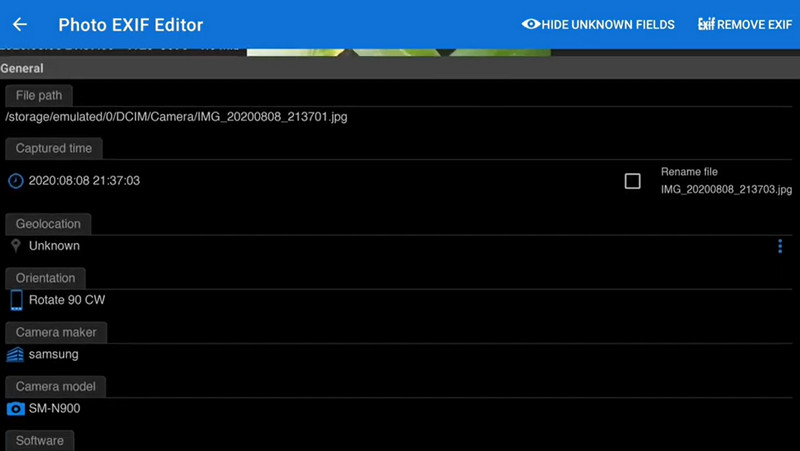 Srambled Exif Mobile app