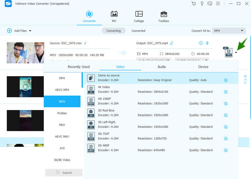 Format Keluaran Set Vidmore