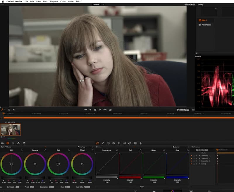 Davinci Resolve kleurcorrector