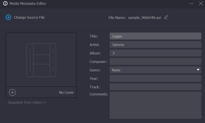 Edit Metadata AVI