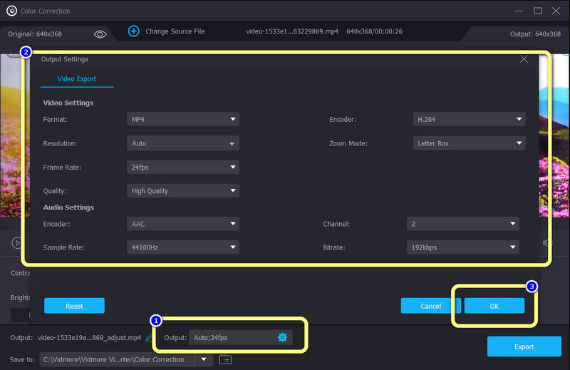 Go To The Output Settings