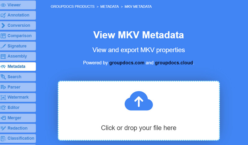 GroupDocs MKV-metatietoeditori