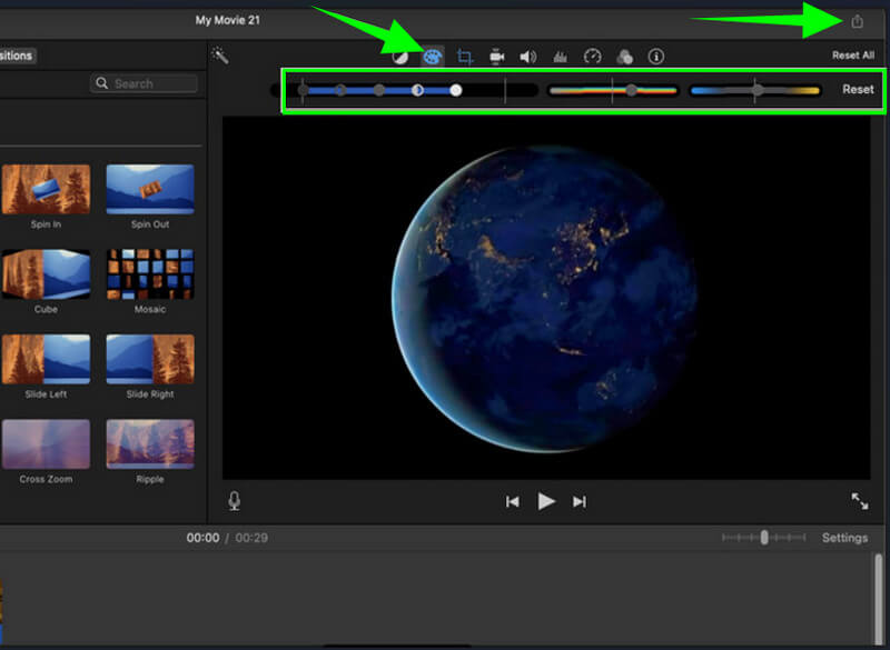 iMovie Fix Expose Video