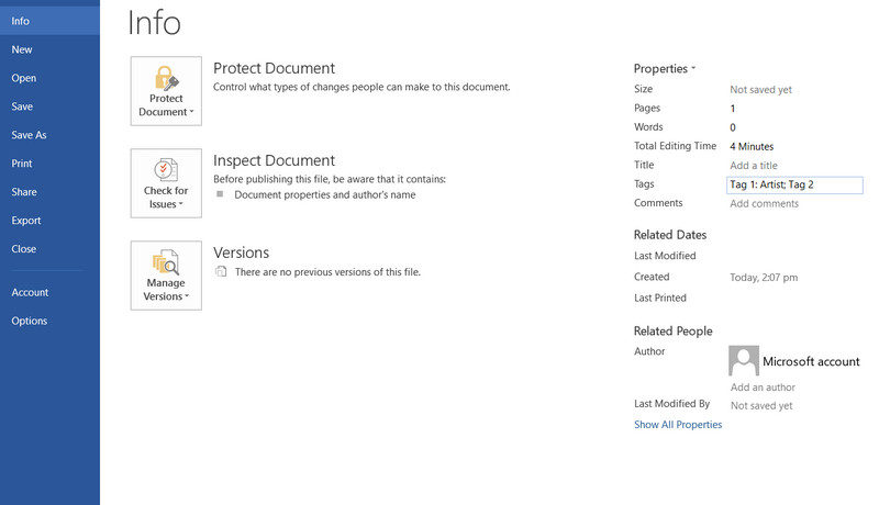 إضافة علامة Microsoft Word