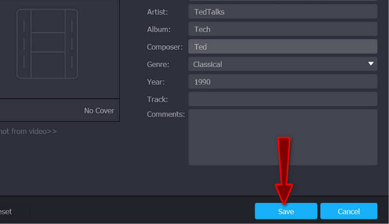 Simpan Perubahan Metadata