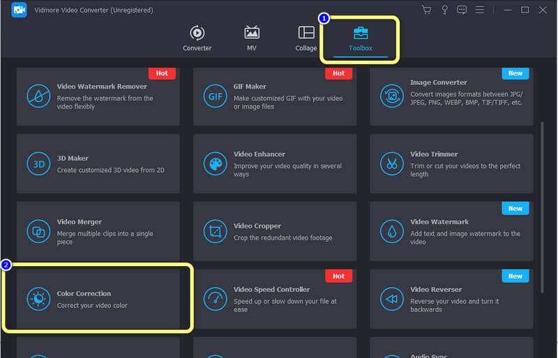 Toolbox Color Correction Brightness