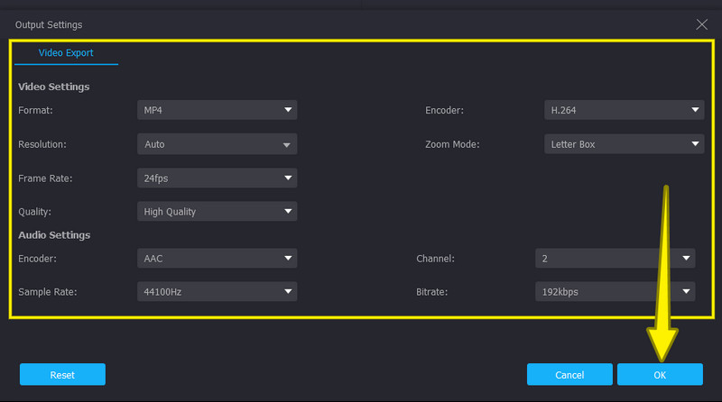 Vidmore Set Video Output 