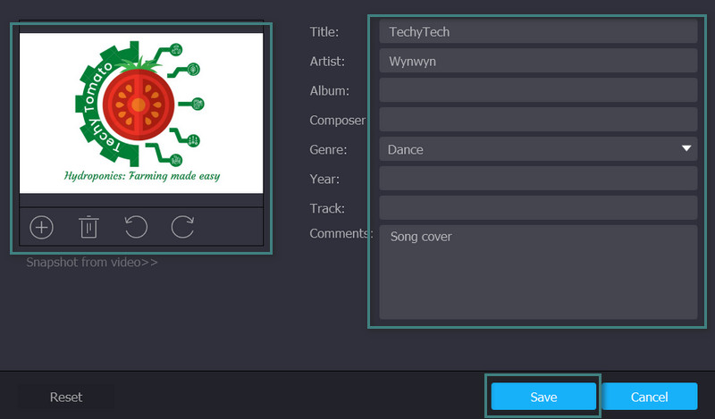 Adicionar metadados FLAC