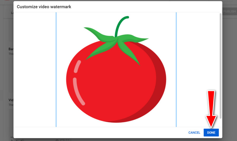 Watermerk wijzigen en opslaan