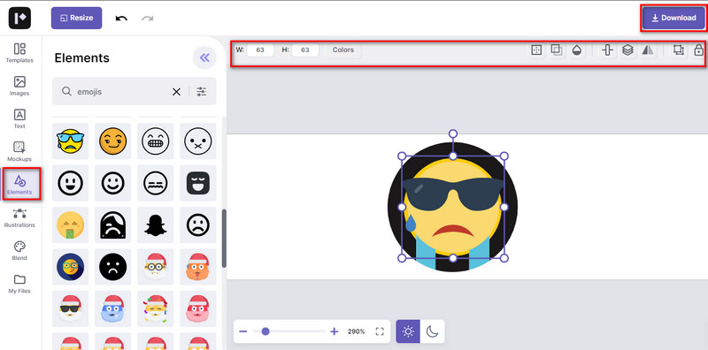 Tambahkan Emoji Pixelied