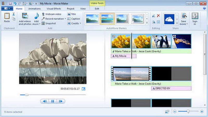 Mejorador de video de Windows Movie Maker