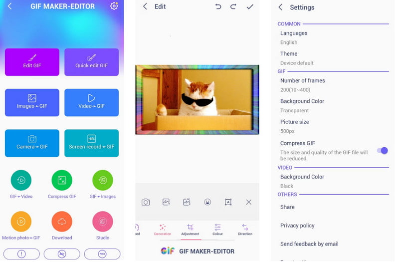 Creatore di GIF Editor di GIF Editor di GIF