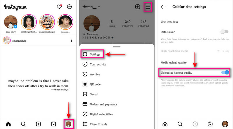 Cara Menyiarkan Video Berkualiti Tinggi di Instagram