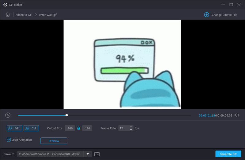 Penukar Editor Video Vidmore Editor GIF