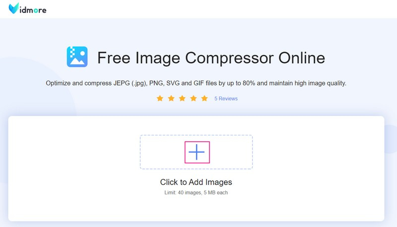 Lägg till bilder till Image Compressor