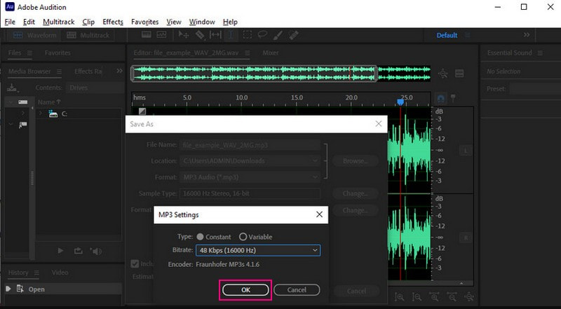 Cara Memampatkan Audio dalam Ujibakat