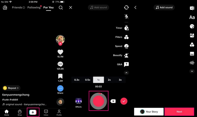 How to Make a Video for TikTok without Filters