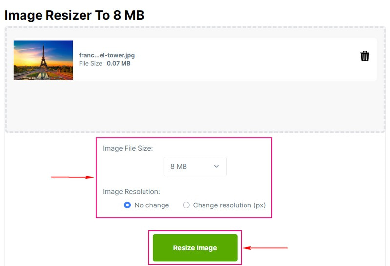 Simple Image Resizer 8 MB kompressor