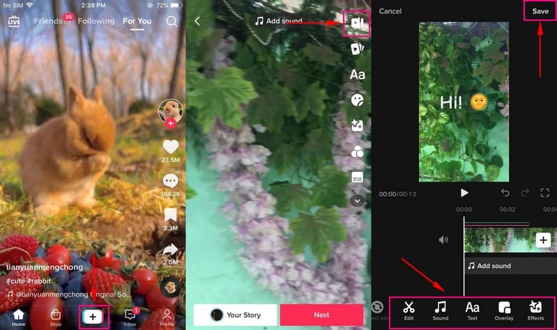 TikTok Telefonda TikTok için Videolar Nasıl Düzenlenir