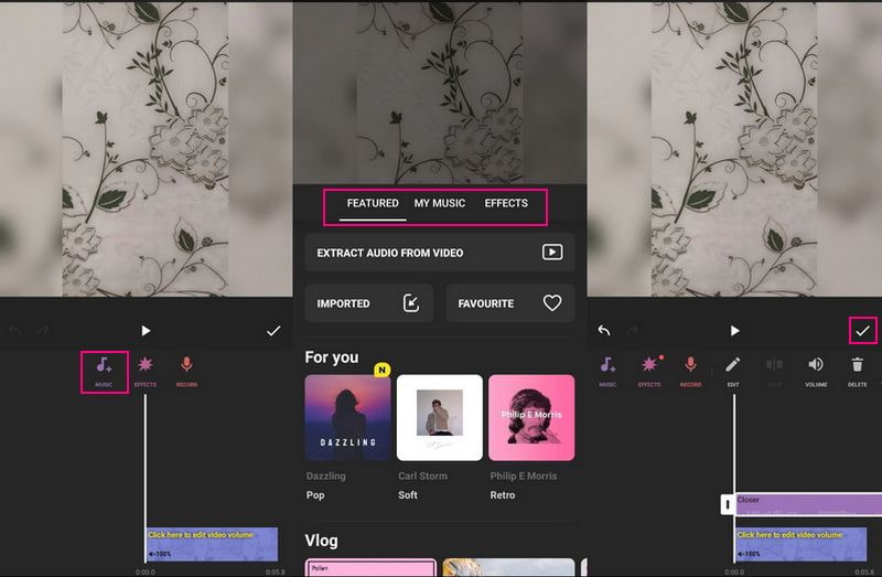 Přidejte hudbu do příběhu Instagram pomocí InShot