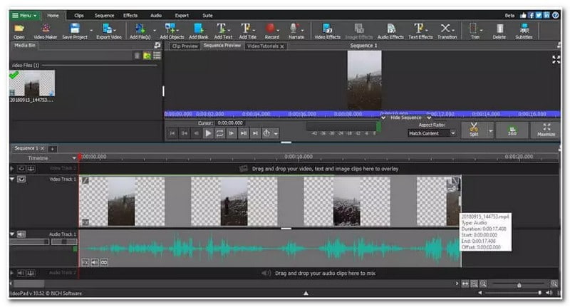 Tutorial del editor de video Videopad