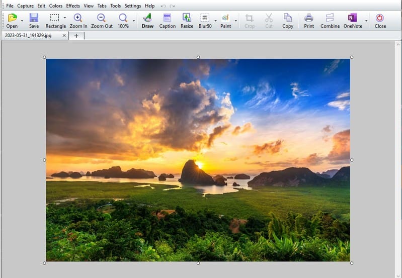 FastStone จับภาพ Windows Snipping Tool ทางเลือก