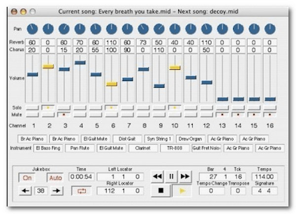 Midi PlayerX MIDI-speler