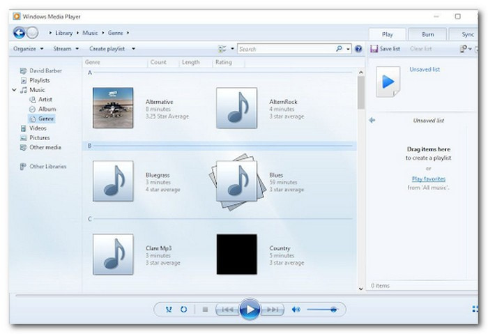 Windows Media Player נגן MIDI