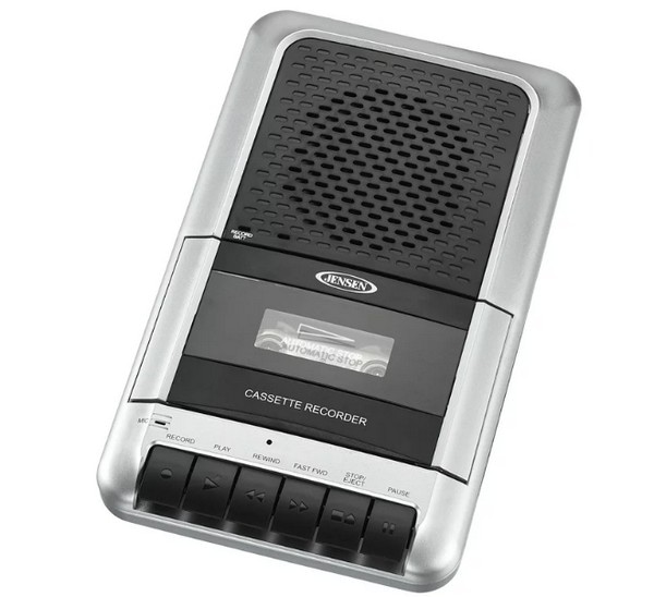 Jensen Cassette Player/Recorder Silver MCR-100 - Best Buy