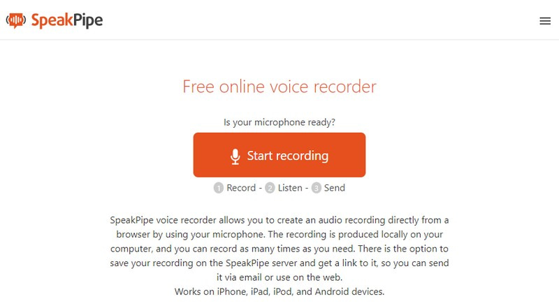 Speakpipe Voice Recorder Vocaroo Alternativer