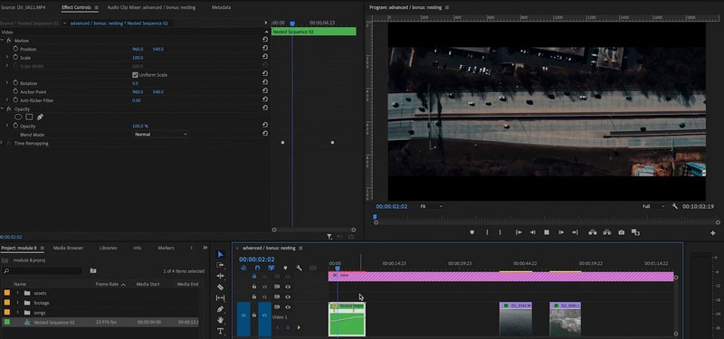 Adobe Premiere Pro Najbolji dron softver za uređivanje videa