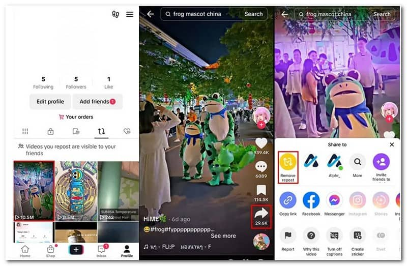 Cómo eliminar un reenvío en TikTok